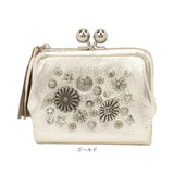 ペルケ がま口 財布 80-06-00100 通販 二つ折り財布 がま口財布 がまぐち財布 折りたたみ財布 折り財布 お財布 マルチスタッズがま口二つ折りウォレット ブランド perche かわいい