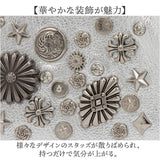 ペルケ がま口 財布 80-06-00100 通販 二つ折り財布 がま口財布 がまぐち財布 折りたたみ財布 折り財布 お財布 マルチスタッズがま口二つ折りウォレット ブランド perche かわいい