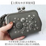 ペルケ がま口 財布 80-06-00100 通販 二つ折り財布 がま口財布 がまぐち財布 折りたたみ財布 折り財布 お財布 マルチスタッズがま口二つ折りウォレット ブランド perche かわいい