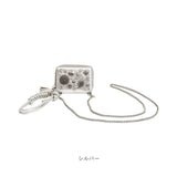 ペルケ ウォレットショルダー perche 80-06-00102 通販 お財布 財布 マルチスタッズ スマホ ストラップホルダー シート 小銭入れ ミニ サイフ 合皮 レディース ハンドストラップ