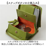 perche ペルケ 財布 80-06-00120 通販 ドット型押しパームフィットストラップウォレット 二つ折り財布 二折 小銭入れ有 本革 ミニ財布 折財布 レディース 折り財布 ラウンドファスナー
