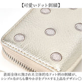 ペルケ ウォレットショルダー perche 80-06-00140 通販 お財布 財布 ドット刺繍 スマホ ストラップホルダー シート 小銭入れ ミニ財布 サイフ 革 レザー レディース ハンドストラップ