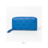 perche ペルケ 財布 08-06-02970 通販 牛革ドット刺繍ラウンド長財布 長財布 長サイフ ながさいふ 本革 ロングウォレット レディース ラウンドファスナー おしゃれ レザー 大人 オシャレ