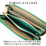 perche ペルケ 財布 08-06-02970 通販 牛革ドット刺繍ラウンド長財布 長財布 長サイフ ながさいふ 本革 ロングウォレット レディース ラウンドファスナー おしゃれ レザー 大人 オシャレ