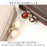 perche ペルケ 財布 08-06-03563 通販 アクリル玉がま口ジャバラカードウォレット がま口財布 がま口 ウォレット 本革 やぎ レザーウォレット カード レディース 大人 おしゃれ レザー