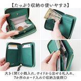 perche ペルケ 財布 08-06-03900 通販 ドット刺繍ラウンドパームフィットウォレット 二つ折り財布 二折 小銭入れ有 本革 ミニ財布 折財布 レディース 折り財布 ラウンドファスナー