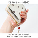 perche ペルケ 財布 08-06-03900 通販 ドット刺繍ラウンドパームフィットウォレット 二つ折り財布 二折 小銭入れ有 本革 ミニ財布 折財布 レディース 折り財布 ラウンドファスナー