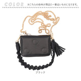 ペルケ ウォレットショルダー perche 08-06-03914 通販 お財布 財布 ドット型押し スマホ ストラップホルダー シート 小銭入れ ミニ財布 サイフ 革 レザー レディース ハンドストラップ