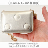 ペルケ ウォレットショルダー perche 08-06-03914 通販 お財布 財布 ドット型押し スマホ ストラップホルダー シート 小銭入れ ミニ財布 サイフ 革 レザー レディース ハンドストラップ