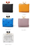ペルケ perche 財布 通販 三つ折り財布 折り財布 折財布 アクリル玉 三つ折りウォレット がま口財布 ミニウォレット ミニ財布 サイフ さいふ 革 レザー コンパクト かわいい おしゃれ