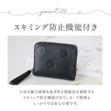 ペルケ 財布 perche 08-06-03910 通販 二つ折り財布 ブランド 二つ折り 折財布 お財布 レディース ラウンドファスナー おしゃれ シンプル 型押し ドット 水玉 きれいめ