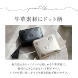 ペルケ 財布 perche 08-06-03910 通販 二つ折り財布 ブランド 二つ折り 折財布 お財布 レディース ラウンドファスナー おしゃれ シンプル 型押し ドット 水玉 きれいめ