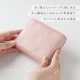 ペルケ 財布 perche 08-06-03730 通販 二つ折り財布 ブランド 二つ折り 折財布 お財布 レディース ラウンドファスナー おしゃれ シンプル 型押し ドット 水玉 きれいめ