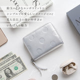 ペルケ 財布 perche 08-06-03730 通販 二つ折り財布 ブランド 二つ折り 折財布 お財布 レディース ラウンドファスナー おしゃれ シンプル 型押し ドット 水玉 きれいめ