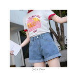 ショートパンツ デニム レディース 通販 短パン ミニ丈 ショート丈 裾 ロールアップ 薄手 カジュアル アメカジ シンプル ストリート 無地 大人 定番 ポケット 春 夏