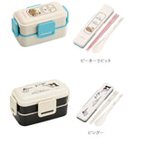 Skater スケーター 弁当箱 2段 コンビセット キャラクター 通販 ランチボックス 保冷 保温 弁当 600ml ふわっと弁当箱 食洗機 電子レンジ レンジ おはし お箸 セット スプーン 箸