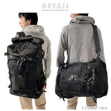 リュック 大容量 通販 通学 ボックス型 メンズ おしゃれ 修学旅行 林間学校 旅行 海外旅行用 2way 50L 大型 バックパック ボストンバッグ 手提げ シンプル