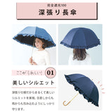 100% 完全遮光 日傘 長傘 通販 傘 おしゃれ ブランド UVカット 遮光率 スポーツ観戦 晴雨兼用傘 撥水 はっ水 超撥水 かさ 紫外線 対策 赤外線カット 可視光線カット