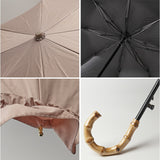 折りたたみ傘 晴雨兼用 通販 pink trick ピンクトリック 折りたたみ ワンタッチ レディース ジャンプ式 ジャンプ傘 フリル傘 おしゃれ かわいい 通勤 通学 大人 軽量 軽い 竹製ハンドル