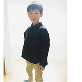 シャツ キッズ 通販 子供服 トップス 男の子 女の子 プルオーバー ブラウス ワイシャツ ゆったり 無地 シンプル 長袖 襟付き ボーイズ ガールズ おしゃれ かわいい カジュアル 可愛い