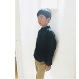 シャツ キッズ 通販 子供服 トップス 男の子 女の子 プルオーバー ブラウス ワイシャツ ゆったり 無地 シンプル 長袖 襟付き ボーイズ ガールズ おしゃれ かわいい カジュアル 可愛い