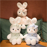 ウサギ ぬいぐるみ 40cm 通販 うさぎぬいぐるみ おもちゃ うさぎ 兎 ラビット 置物 飾り リボン コスチューム チェック柄 チェック ふわふわ フワフワ かわいい 可愛い アニマル 動物