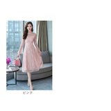 パーティードレス レディース ドレス 通販 ワンピース ワンピ フォーマルワンピ フォーマルワンピース 総レース レース フォーマル ひざ下 膝下 膝丈 シースルー 透け パーティー 結婚式