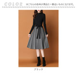 ニットワンピース ロング 長袖 通販 フォーマル Aライン ニット ワンピース マキシ丈 リボン ストライプ きれいめ フェミニン レディース 秋 冬 上品 おしゃれ 30代 40代