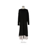 ワンピース セットアップ レディース 通販 ワンピ 2点セット 長袖 スカート ロング マキシ丈 ゆったり 体型カバー スリット 大きいサイズ 春 秋 冬 通勤着 かわいい 可愛い