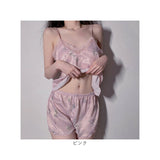 キャミソール 大人 可愛い 通販 スリップ ショートパンツ ルームウェア 上下セット ランジェリー 花柄 かわいい おしゃれ レース パジャマ ナイトウェア 部屋着 夏 涼しい 下着