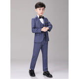 キッズ フォーマルスーツ 男の子 5点セット 通販 子供スーツ 子どもスーツ スーツ フォーマル 男子 5点 セット チェック チェック柄 長ズボン 蝶ネクタイ ジャケット 白シャツ ベスト