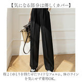 スラックス ワイドパンツ レディース 通販 タックパンツ ストレートパンツ タックワイドパンツ パンツ ズボン ロングパンツ 長ズボン ハイウエスト サイドリボン リボン きれいめ