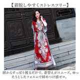 リゾート ワンピース 半袖 通販 ロングワンピース ワンピ レディース おしゃれ オシャレ 春 夏 綿 コットン Vネック マキシ丈 膝下 ウエスト紐 サイドスリット 柄 総柄 ドレス きれいめ