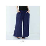 ワイドパンツ レディース きれいめ 通販 パンツ ズボン ロングパンツ ボトムス ワイド ロング丈 ロング コットン リネン ゆったり 綿 麻 涼しい 清涼感 無地 シンプル 春 夏 秋