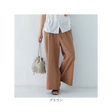 ワイドパンツ レディース きれいめ 通販 パンツ ズボン ロングパンツ ボトムス ワイド ロング丈 ロング コットン リネン ゆったり 綿 麻 涼しい 清涼感 無地 シンプル 春 夏 秋