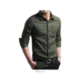 ミリタリーシャツ 長袖 メンズ 通販 長袖シャツ ワークシャツ シャツ カジュアルシャツ メンズシャツ トップス かっこいい シンプル 普段着 作業服 無地 長そで コットンシャツ