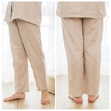 パジャマ ガーゼ レディース 長袖 通販 二重ガーゼパジャマ 綿100% コットン 上下セット 長ズボン 秋 冬 春 ルームウェア 部屋着 ダブルガーゼ ふんわり 柔らかい 前開き ボタン 襟なし