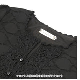 シャツ ブラウス レディース 長袖 通販 レースブラウス レース 刺繍 フォーマル 上品 大きいサイズ パフスリーブ かわいい フェミニン ドット 襟無し スキッパー きれいめ 清楚 オフィス