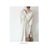 ワンピース 半袖 きれいめ 夏 通販 レディース 半袖 ひざ丈ワンピ 春 秋 冬 体型カバー 可愛い かわいい おしゃれ vネック 襟付き ワンピ オフィス 通勤 カジュアル 上品