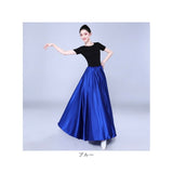 ベリーダンス スカート 540度 通販 ダンス衣装 ロングスカート フレアスカート ベリーダンス衣装 ベリーダンススカート ダンススカート レッスン着 サテンロングスカート フレア ロング