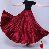 ベリーダンス スカート 540度 通販 ダンス衣装 ロングスカート フレアスカート ベリーダンス衣装 ベリーダンススカート ダンススカート レッスン着 サテンロングスカート フレア ロング