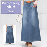 デニムスカート ロング 通販 ロングスカート デニム スカート レディース 秋冬 春 オールシーズン マキシ丈 マキシ Aライン フレア 20代 30代 40代 50代 60代 カジュアル ナチュラル 無地