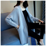 ロング カーディガン 冬 通販 レディース 秋冬 カーデ 秋 無地 シンプル ロングカーディガン ドルマンスリーブ 大きいサイズ ゆったり 体型カバー 厚手 ドロップショルダー きれいめ