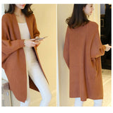 ロング カーディガン 冬 通販 レディース 秋冬 カーデ 秋 無地 シンプル ロングカーディガン ドルマンスリーブ 大きいサイズ ゆったり 体型カバー 厚手 ドロップショルダー きれいめ