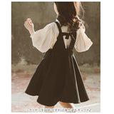 子供 服 女の子 セットアップ 通販 ジャンパースカート スカート ブラウス シャツ サロペットスカート 上下セット エレガント フォーマル リボン 蝶結び フレア トップス 子供服 子供 服