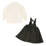 子供 服 女の子 セットアップ 通販 ジャンパースカート スカート ブラウス シャツ サロペットスカート 上下セット エレガント フォーマル リボン 蝶結び フレア トップス 子供服 子供 服