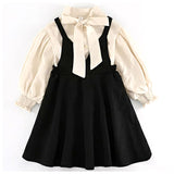 子供 服 女の子 セットアップ 通販 ジャンパースカート スカート ブラウス シャツ サロペットスカート 上下セット エレガント フォーマル リボン 蝶結び フレア トップス 子供服 子供 服