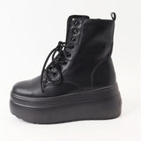 厚底ブーツ レディース 通販 ショートブーツ レディースブーツ 編み上げブーツ レディースブーツショート レースアップブーツ ショート ブーツ 厚底 歩きやすい 履きやすい ショート丈