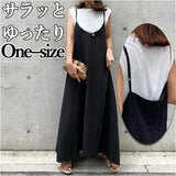 ワンピース キャミワンピース サロペット レディース 通販 キャミソールワンピース キャミソール Aライン フレア ロングワンピース ロング ゆったり カジュアル 無地 ポケット