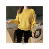 ニットセーター 通販 ニットトップス 長袖 ラウンドネック レディース ドルマンニット ボートネックリブニット カジュアル シンプル 柔らかい おしゃれ かわいい 可愛い 大人 女性 ニット